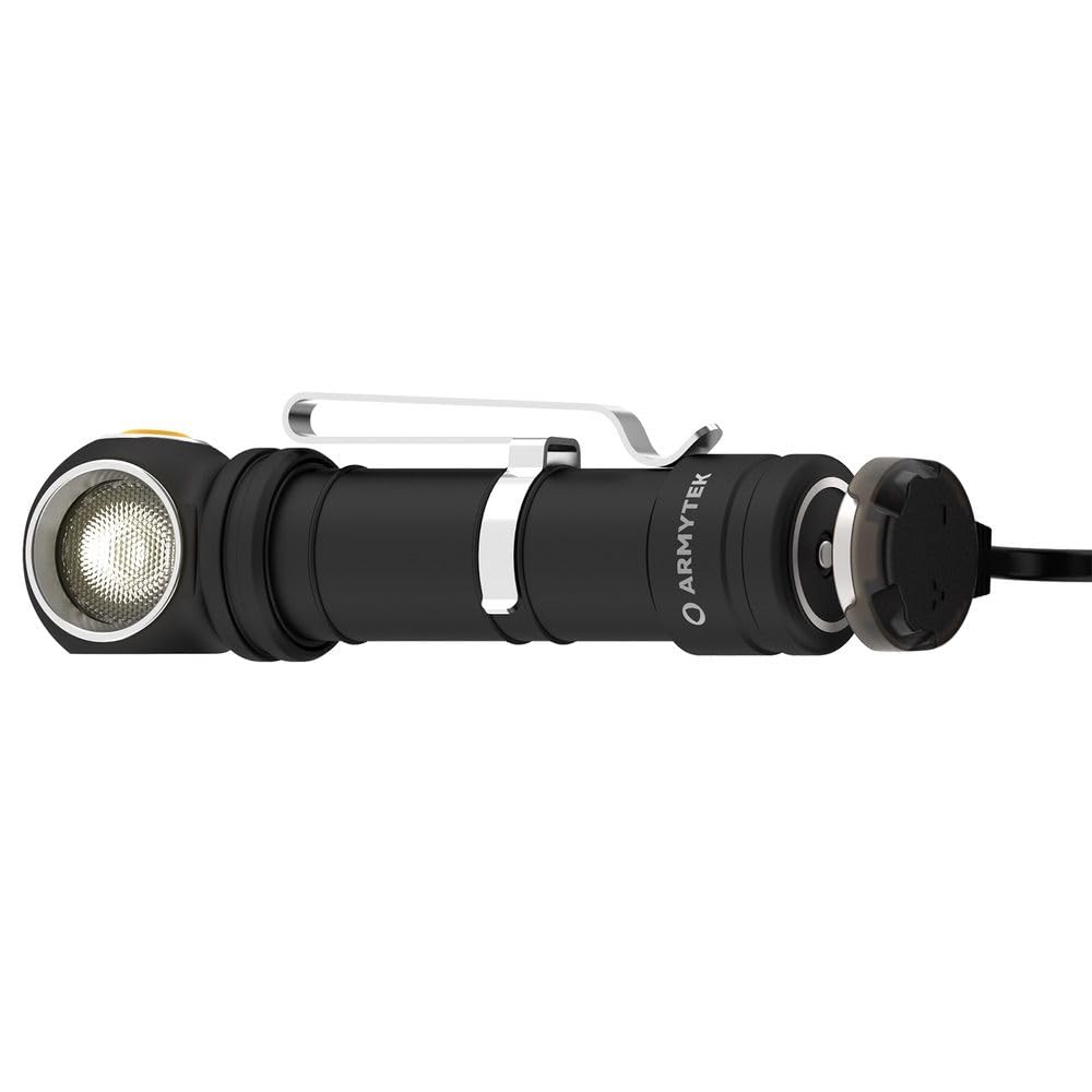 Armytek Wizard C2 Pro Max XHP70.2 LED Rechargeable Headlamp with Magnet - 4000 Lumens USB Charging, Includes Car & Wall Adapters + Free Eco-Sensa Keychain Light - Perfect for Camping, Hiking, and Outdoor Adventures