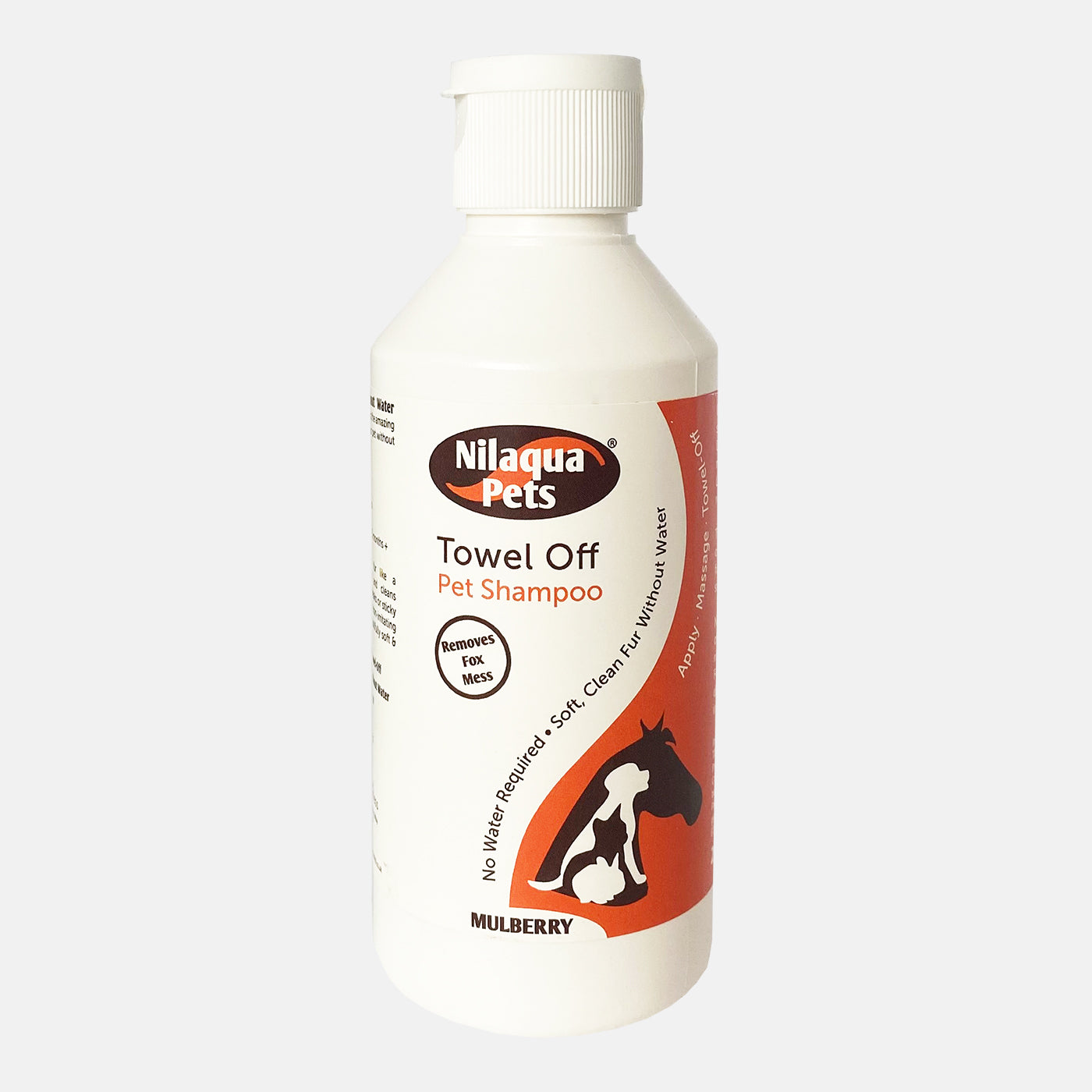 Nilaqua No Rinse Mulberry Pet Shampoo for Dogs & Cats - Waterless Bath Solution for Travel, Grooming & Sensitive Skin Care