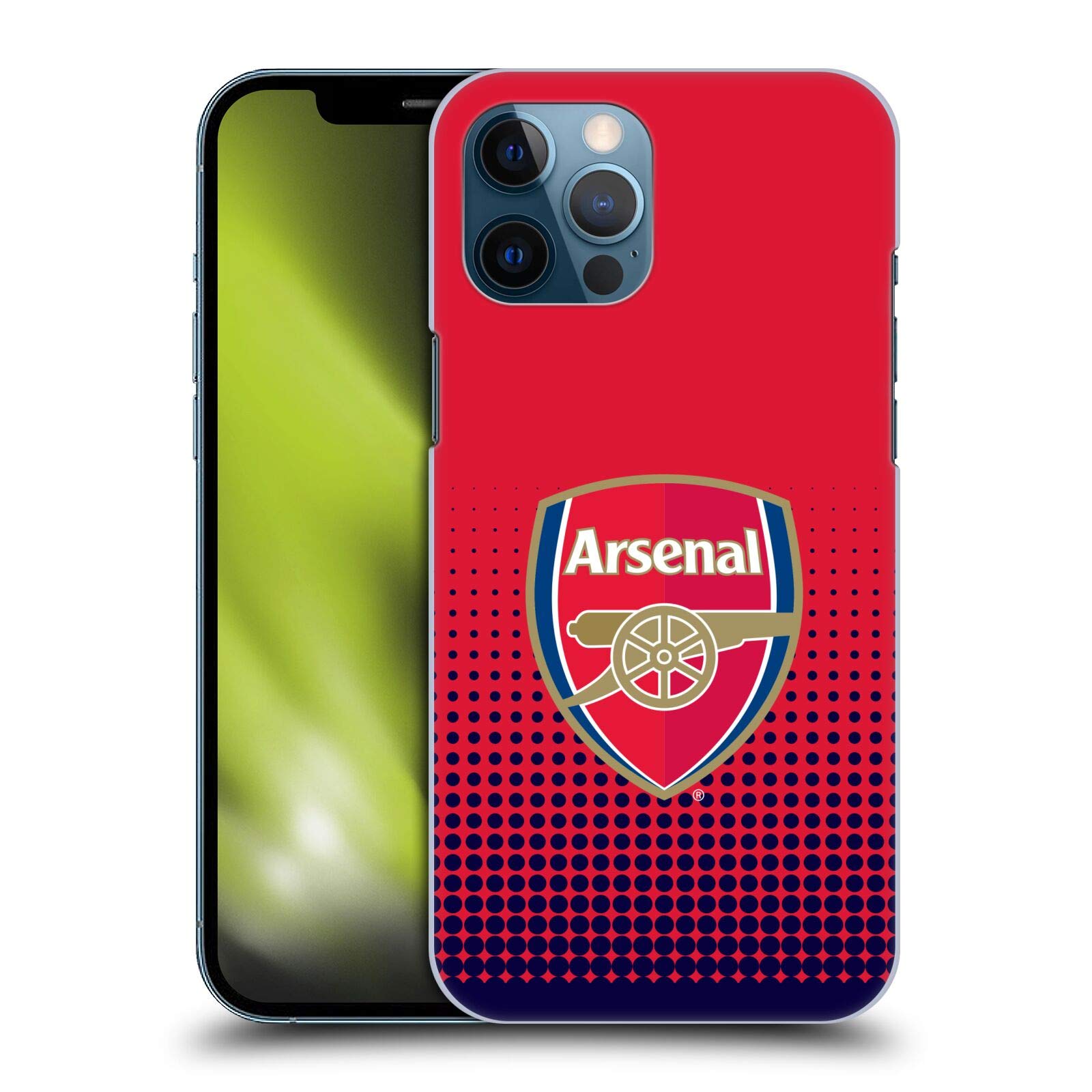 Officially Licensed Arsenal FC Fade Crest Hard Back Case for Apple iPhone 12 Pro Max - Durable Protection with Team Pride - Perfect for Soccer Fans, Match Days & Everyday Use