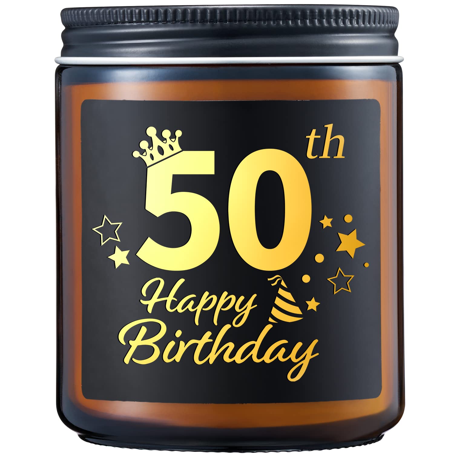 50th Birthday Gifts for Women & Men - 1972 Vintage 50th Birthday Decorations - Unique 50 Year Old Gift Ideas for Her, Mom, Dad, Wife, Husband - Scented Soy Candles with Humorous Designs - Perfect for Home Decor, Anniversary Celebrations & Romantic Gifts