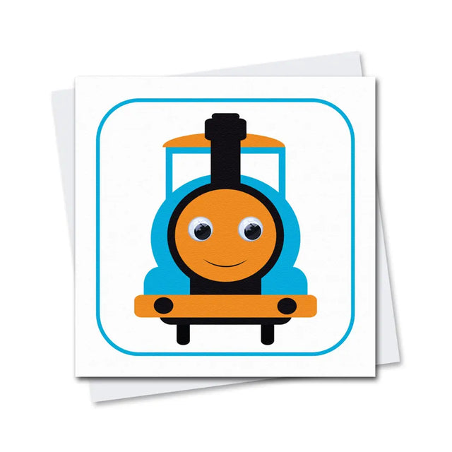 Funny Googly Eyes Greeting Cards - Stevie Steam Train Design for Birthday, Thank You & Holidays | Perfect for Kids, Teachers & Train Enthusiasts