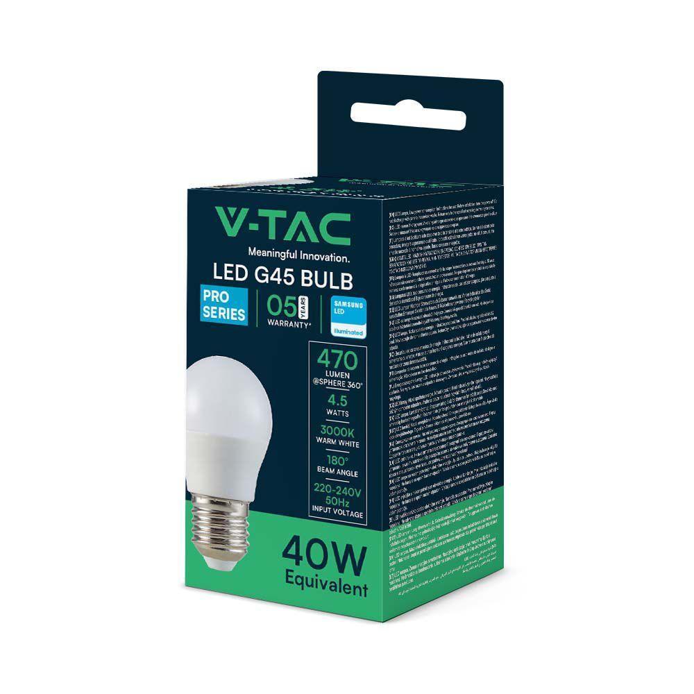 3 Pack E27 LED Bulb 4.5W Non-Dimmable (40W Equivalent) - Warm White Light for Home, Office & Indoor Lighting