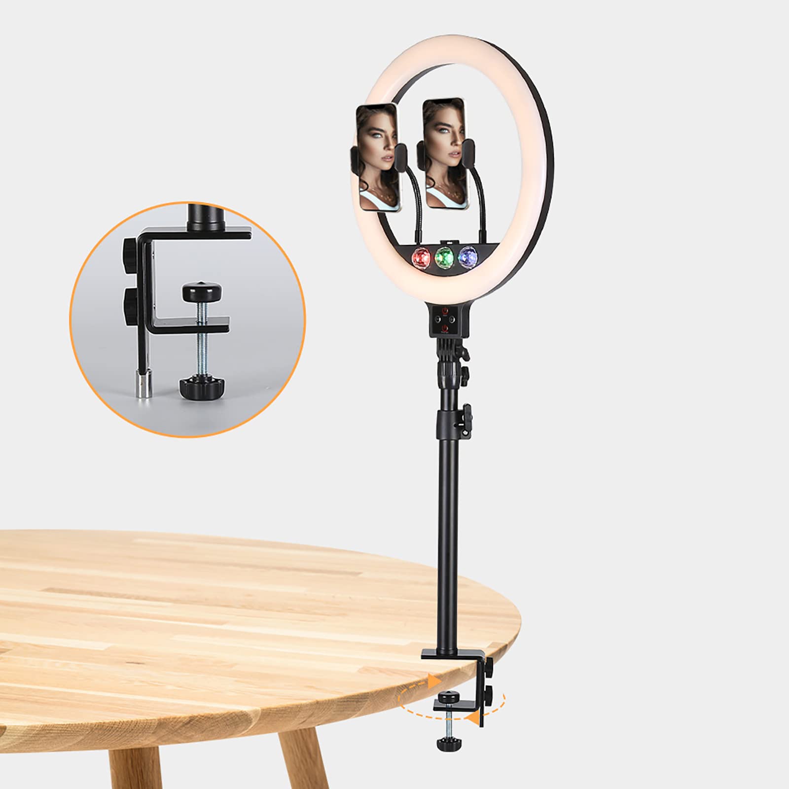 10 Inch Ring Light with Tripod Stand & Phone Holder - USB Powered Selfie Light for Photography, Video Recording, TikTok Live, Zoom Meetings - Perfect for Content Creators, Vloggers & Remote Work