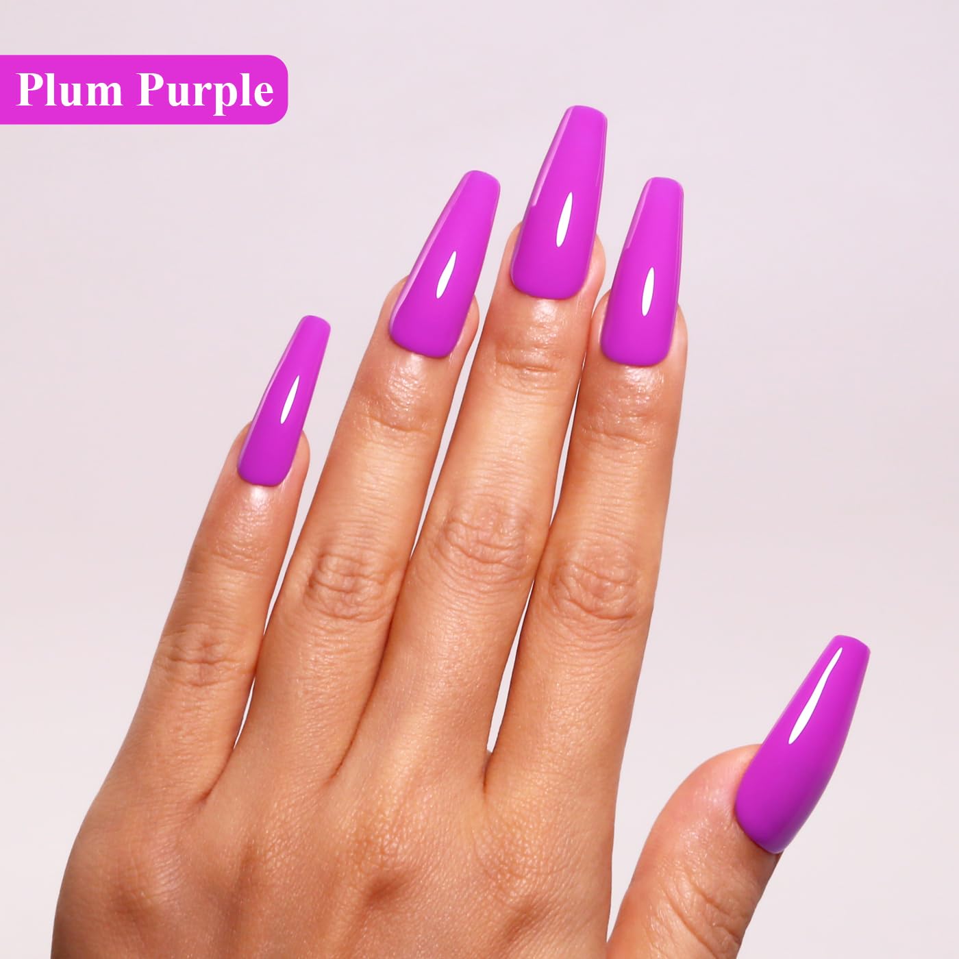 Imtiti 15ML Purple Gel Nail Polish Set - Soak Off LED/UV Nail Gel for DIY Manicure, Salon & Home Use | Perfect for Autumn Winter Nail Art & Starter Kit