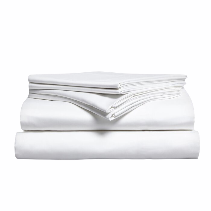 Premium Egyptian Cotton Pyramid Sheets Set - Ultra Soft & Breathable Bedding for Luxury Comfort - Perfect for Master Bedrooms, Guest Rooms & Hotels (White)