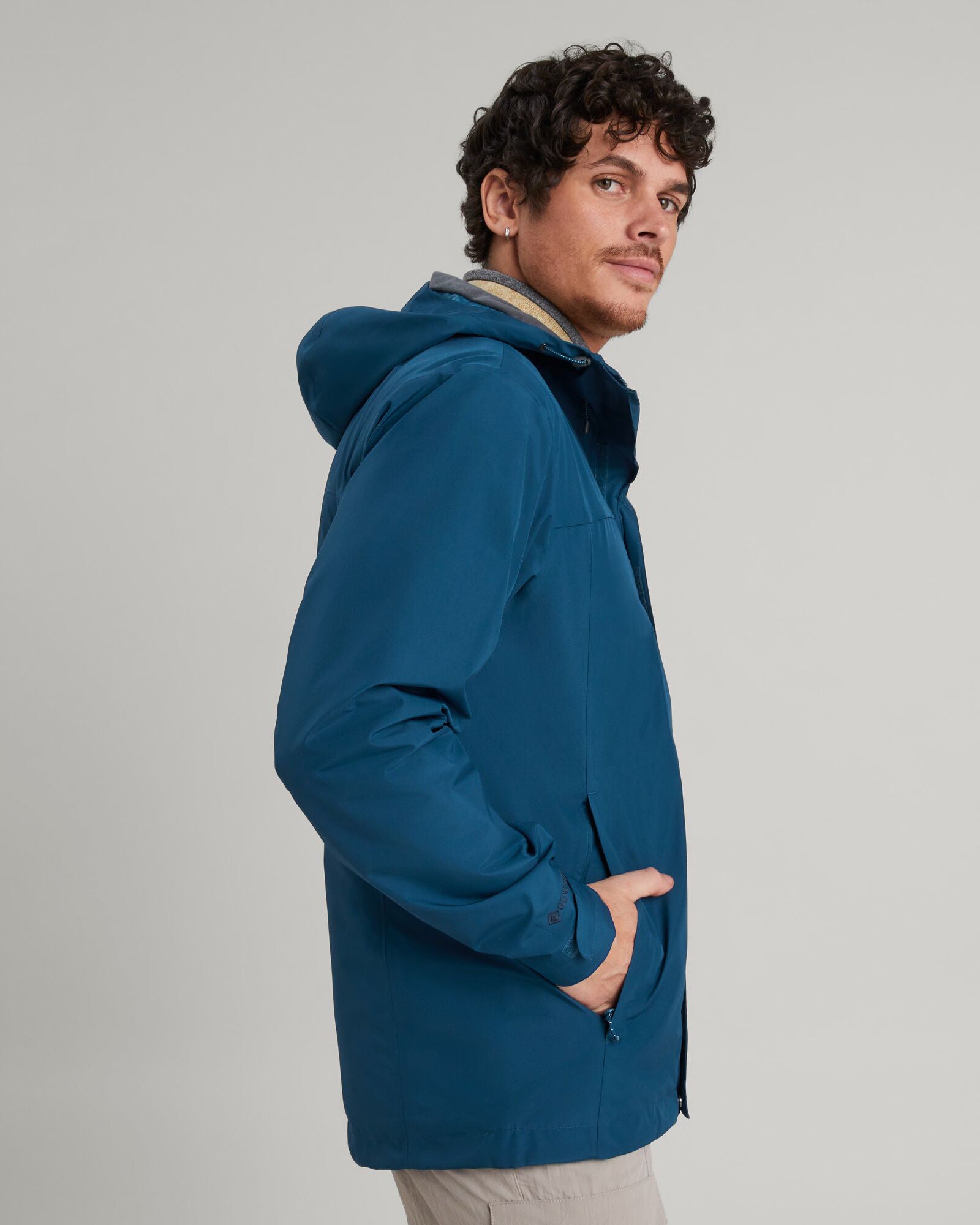 Men's Bealey GORE-TEX® Waterproof Rain Jacket with Hood - Lightweight Windproof Outdoor Shell for Hiking, Camping & Travel