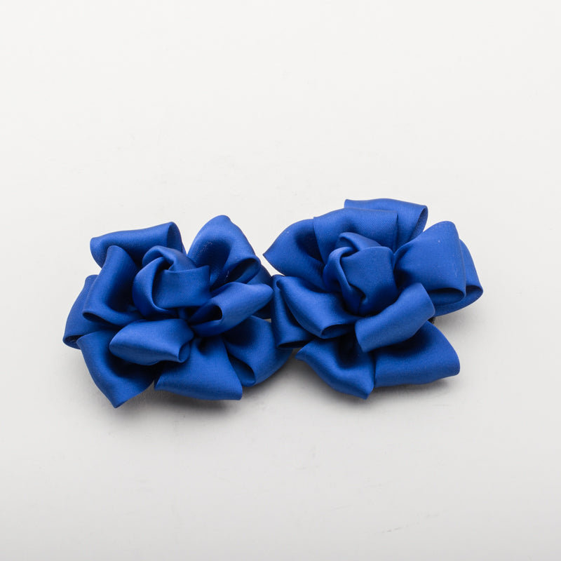 Elegant Small Satin Rose Shoe Clips for Women - Wedding, Prom, Party Accessories - Perfect for Bridal Shoes, Heels & Flats