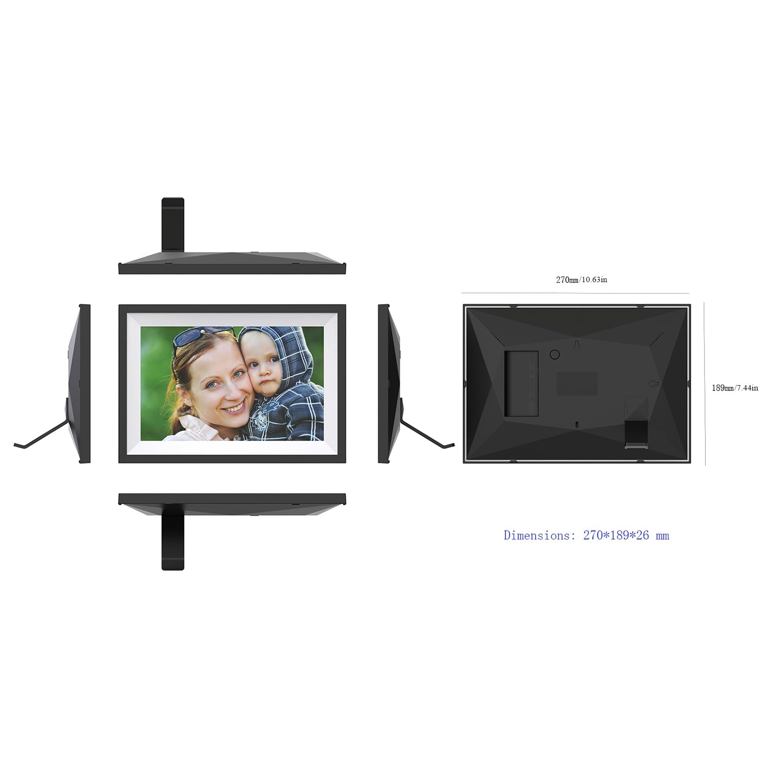 10.1 Inch Digital Photo Frame - WiFi Electronic Picture Frame with Instant Email & App Sharing, HD Display for Home, Office & Advertising Use