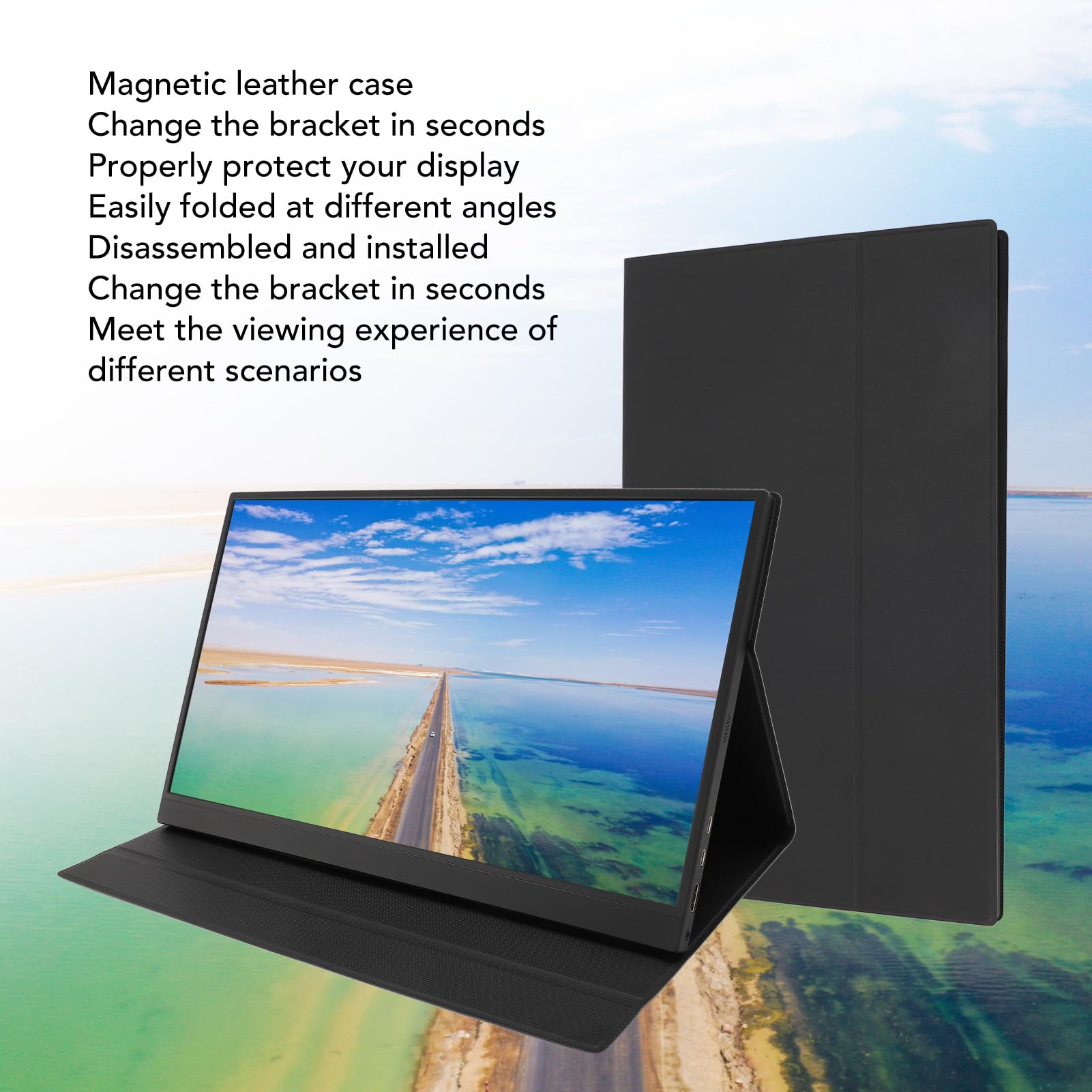 17.3 Inch Portable Gaming Monitor - Full HD IPS Screen, USB-C HDMI for Laptops, PS5, Xbox - Perfect for Work Meetings & Mobile Entertainment