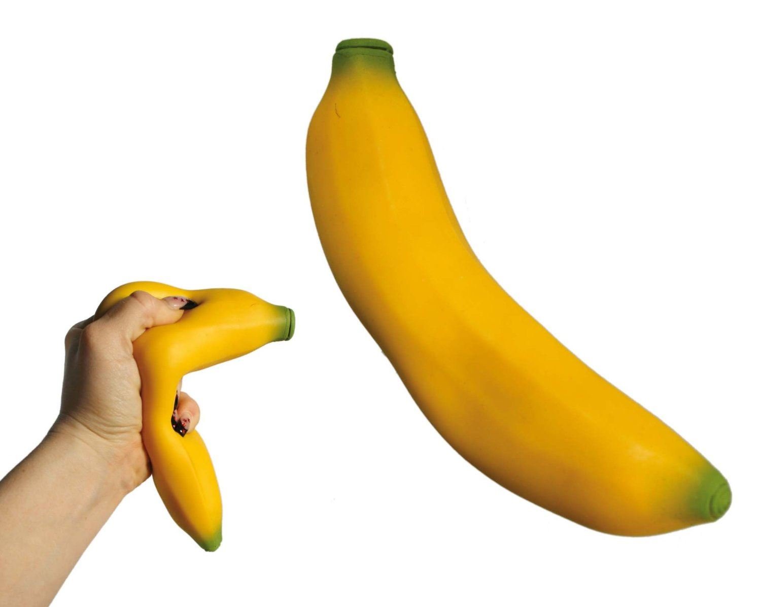 Tobar 30232 Squishy Banana Stress Toy - 1 Pack, Yellow - Fun Sensory Fidget Toy for Kids & Adults - Perfect for Anxiety Relief, Office Desk, and Classroom Focus