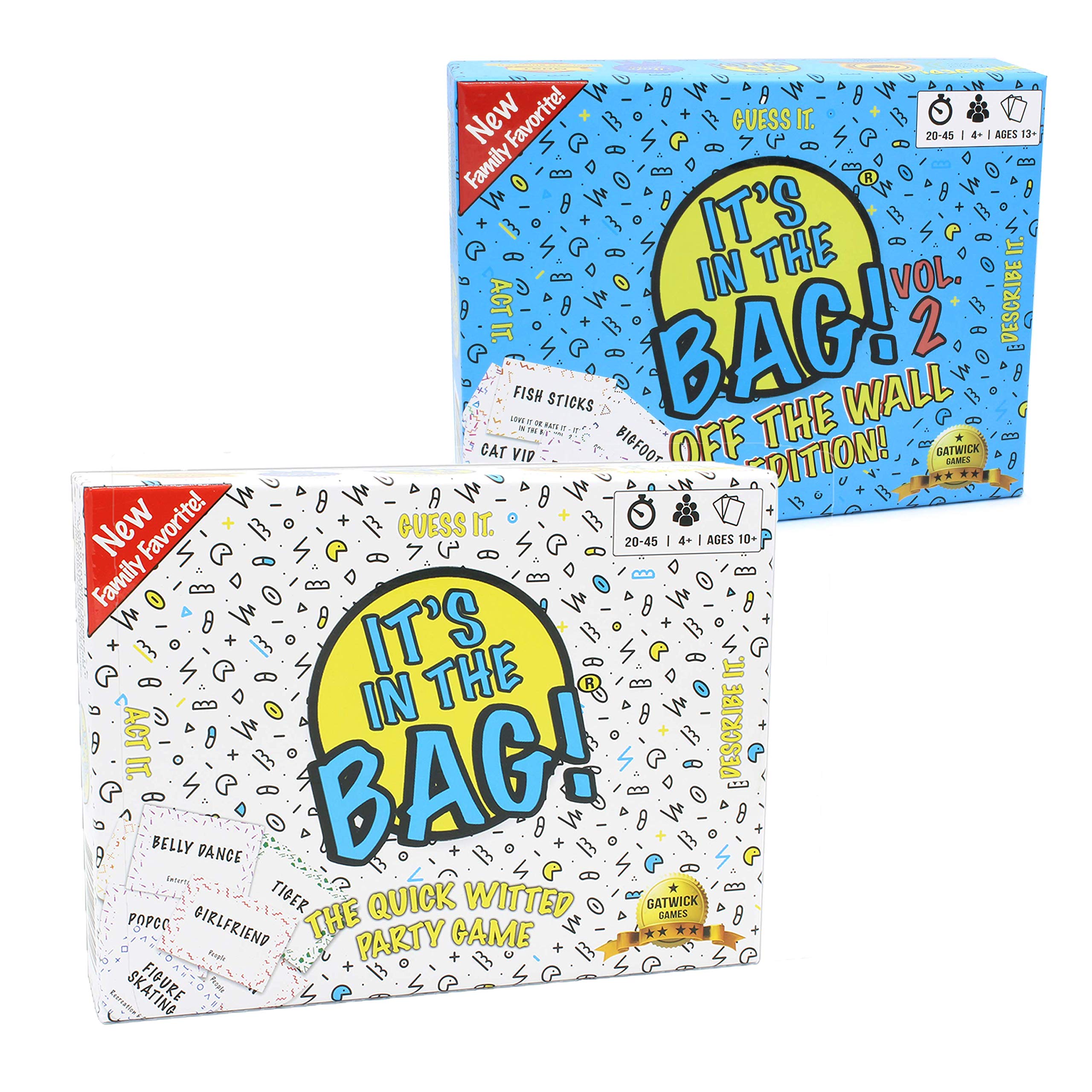 Gatwick Games It's in The Bag Party Game Bundle - Fun Family Board Game for Kids & Adults - Perfect for Birthday Parties, Game Nights & Family Gatherings