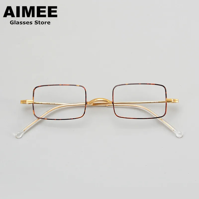 Stylish Aimee Unisex Full Rim Small Square Titanium Eyeglasses Frame 88083 - Lightweight & Durable for Work, Reading & Everyday Wear