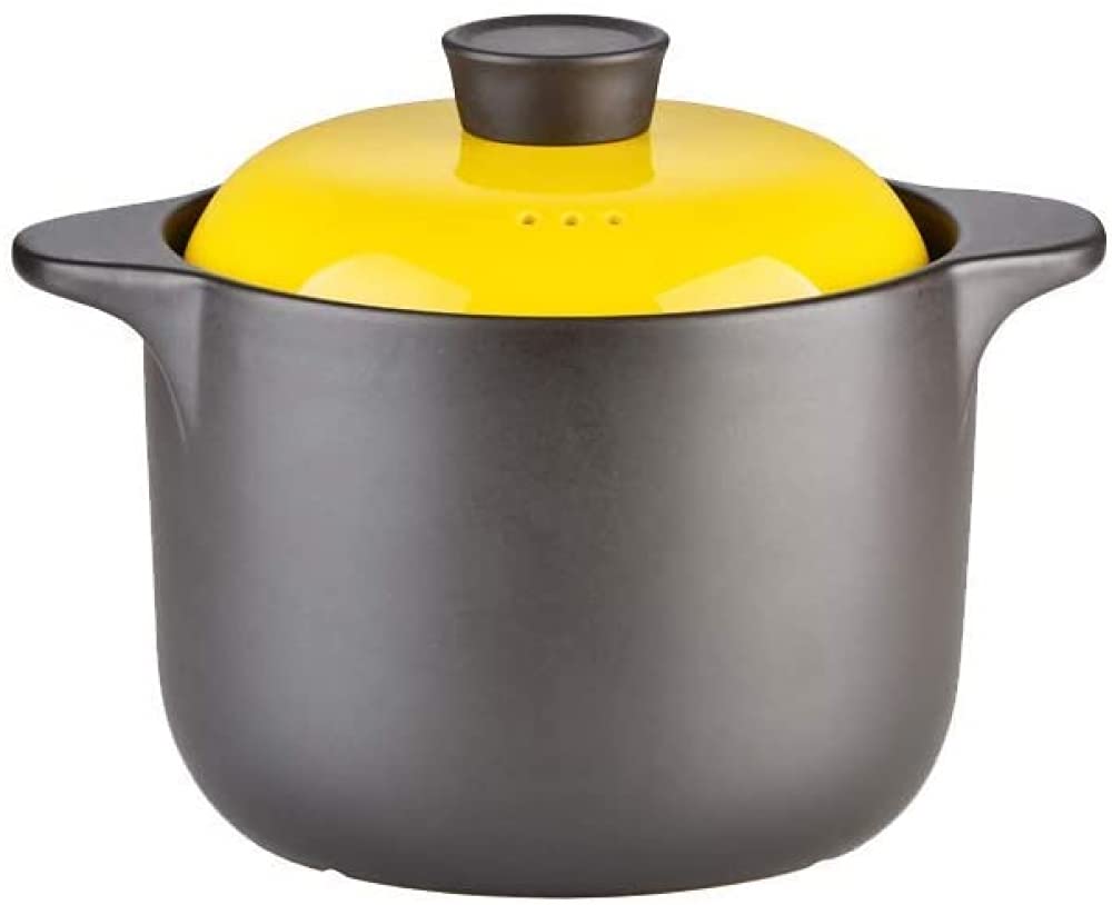 Xiaodou Ceramic Casserole Pot - 3.5QT Stew Pot, Soup Pot, Porridge Pot for Kitchen - Perfect for Fish Head Soup, Stews & Slow Cooking at Home