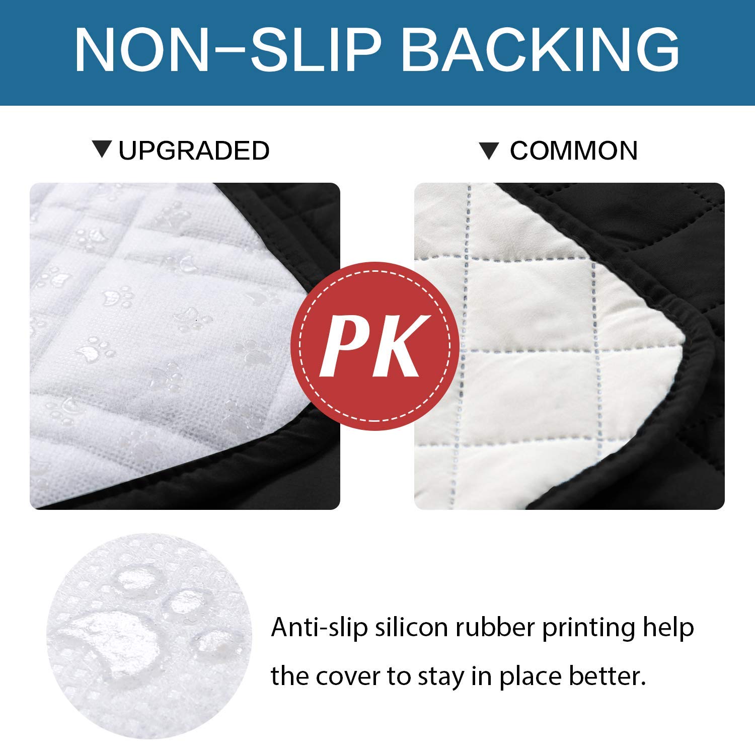 H.VERSAILTEX 100% Waterproof Quilted Sofa Cover Set - 3-Piece Furniture Protector for Couches, Loveseats & Recliners (Spill-Proof, Pet-Friendly) - Perfect for Homes with Kids, Pets or High-Traffic Living Rooms