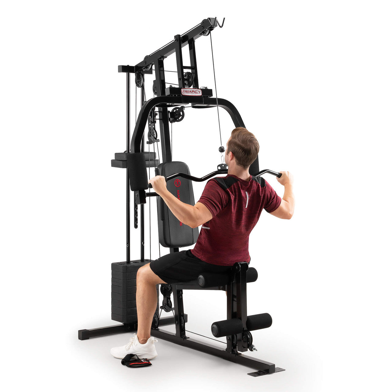 Marcy 100lb Stack Home Gym System - MKM-81030 Strength Training Equipment for Full Body Workout | Perfect for Home Fitness, Weight Loss & Muscle Building