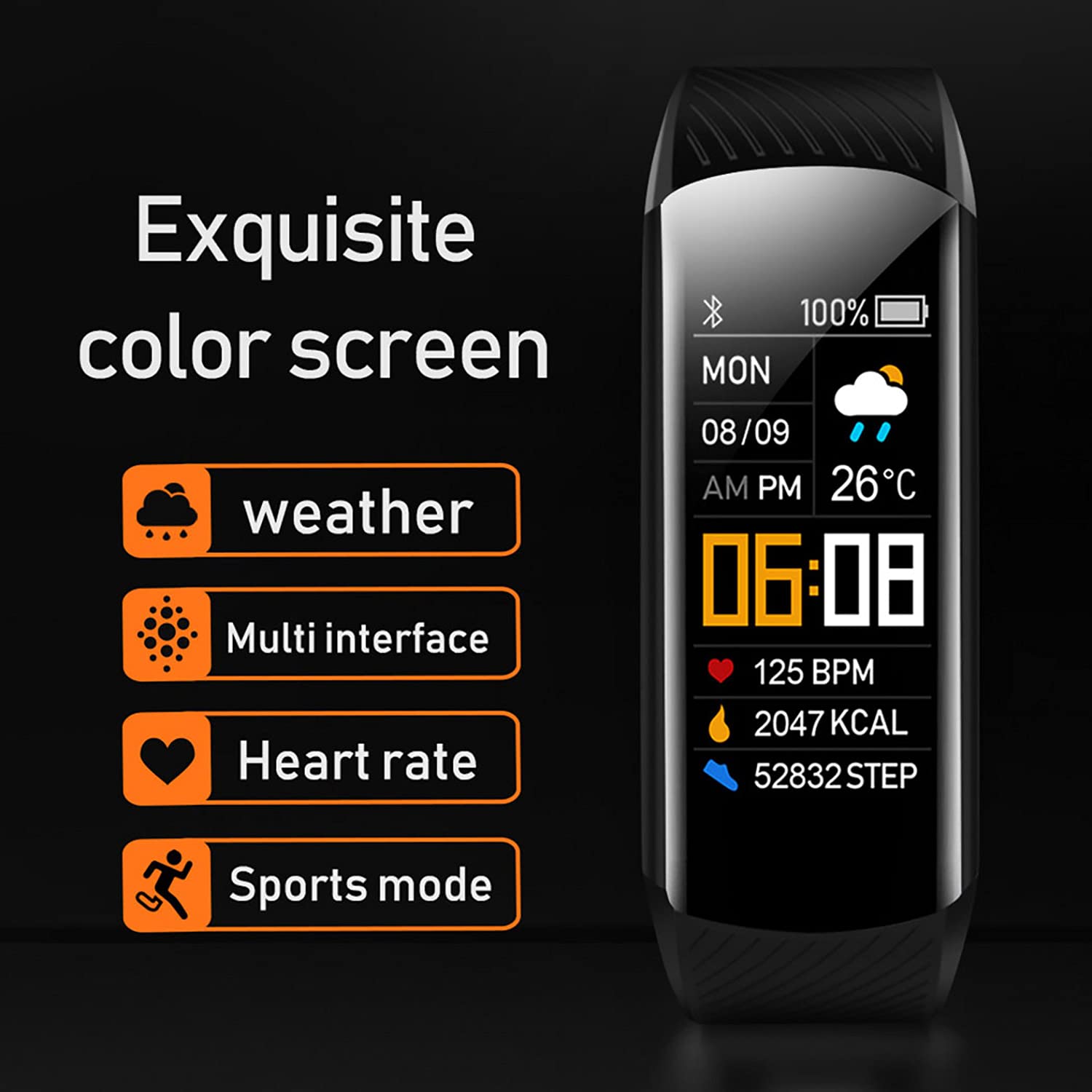 Waterproof Fitness Tracker Smartwatch with Heart Rate Monitor & Sleep Tracking - Activity Tracker for Women, Men & Teens with 2 Interchangeable Bands - Call/Msg Alerts, Step Counter - Perfect for Running, Gym Workouts & Daily Health Monitoring
