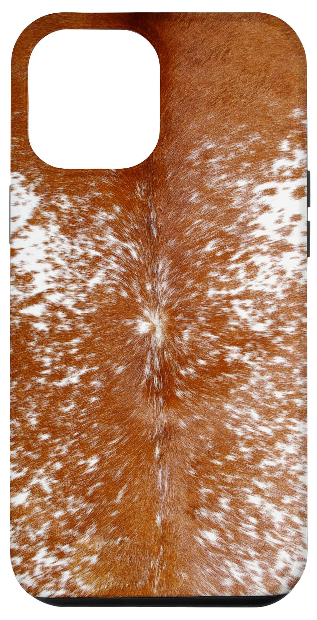 iPhone 12 Pro Max Case - Wildflower Cow Western Longhorn Brown Brindle Cowhide Print Design | Durable Protective Phone Cover for Everyday Use, Travel & Outdoor Activities