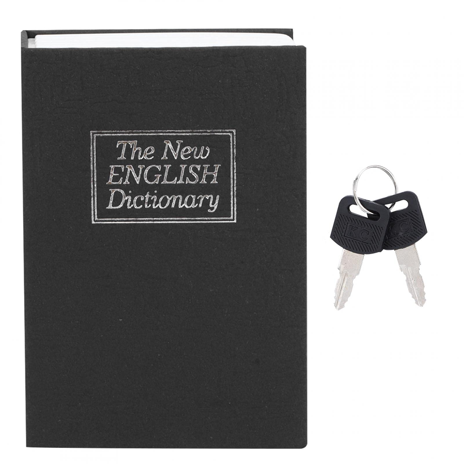 Fake Book Hidden Safe Box with Key Lock - Dictionary Shaped Secret Security Storage for Cash, Jewelry & Valuables - Perfect for Home, Office & Travel Security