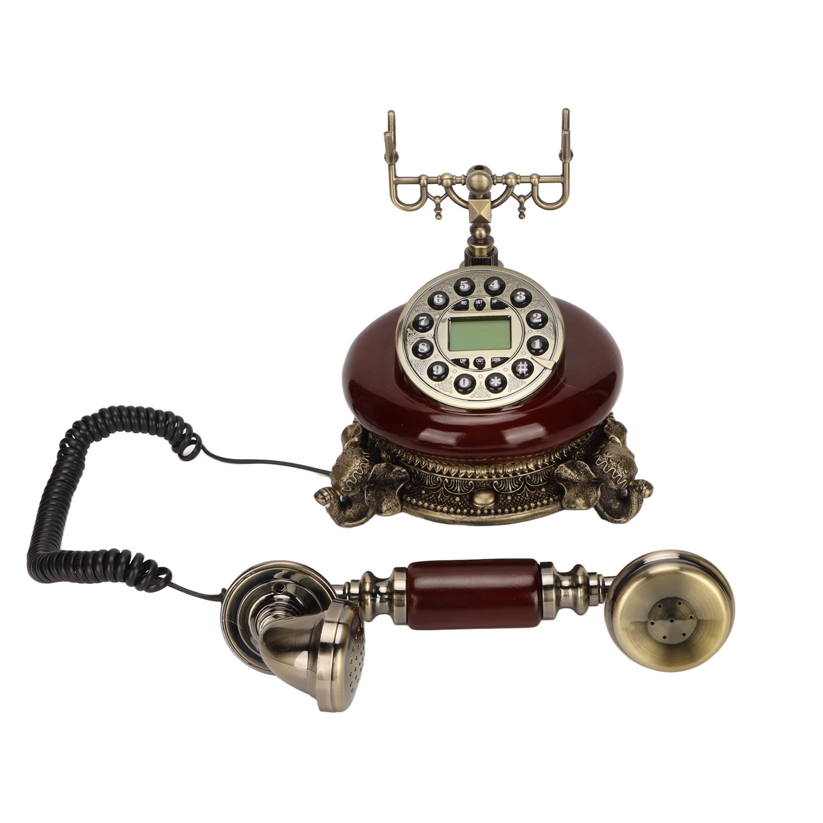 Vintage Retro Corded Phone - Classic Wired Telephone with Stable Connection for Home, Office, Cafe & Bar Decor | Easy to Use Rotary Dial Landline for Nostalgic Decor & Emergency Use