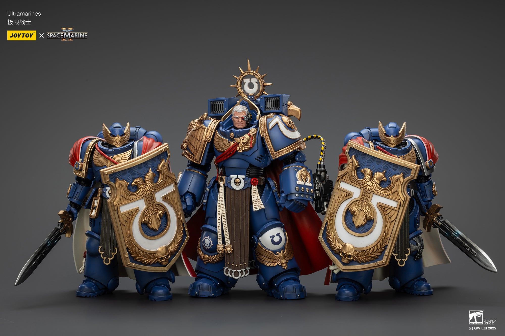 Pre Order 1/18 JOYTOY Warhammer 40K Ultramarines Marneus Calgar Action Figure with Victrix Honour Guard - Collectible Miniature for Tabletop Gaming, Display & Warhammer 40K Fans