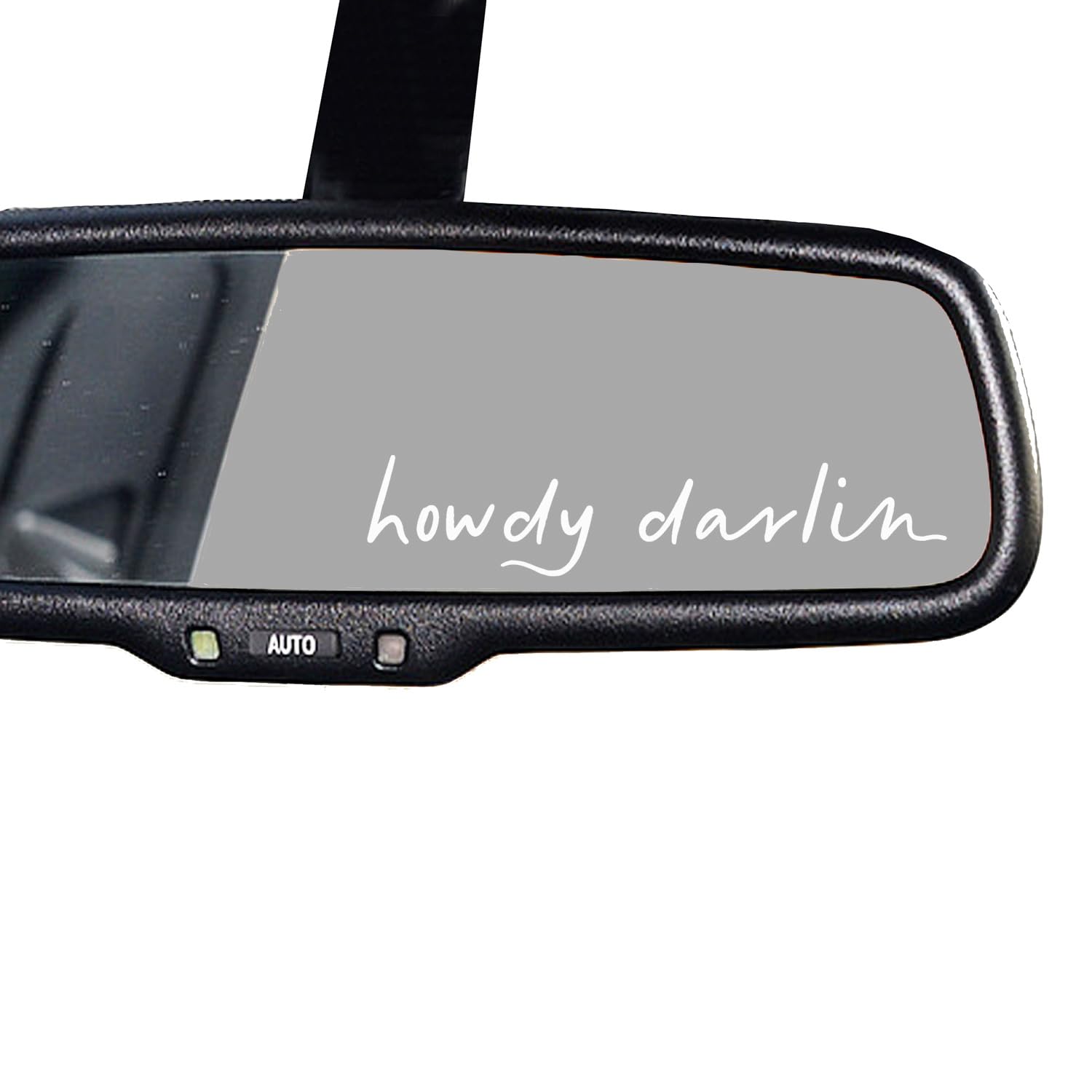 2 Pack Howdy Darlin Car Decals - Western Style Window Stickers with Positive Affirmations for Girls - Rear View Mirror & Auto Decor (White) - Perfect for Truck, SUV & Car Personalization