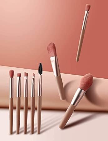 BIRZAR 8-Piece Makeup Brush Set with Crystal Handle - Premium Synthetic Bristles for Foundation, Blush, Concealer, Eyeshadow & Eyeliner - Includes Travel Pouch | Perfect for Professional Makeup Artists & Everyday Beauty Routine