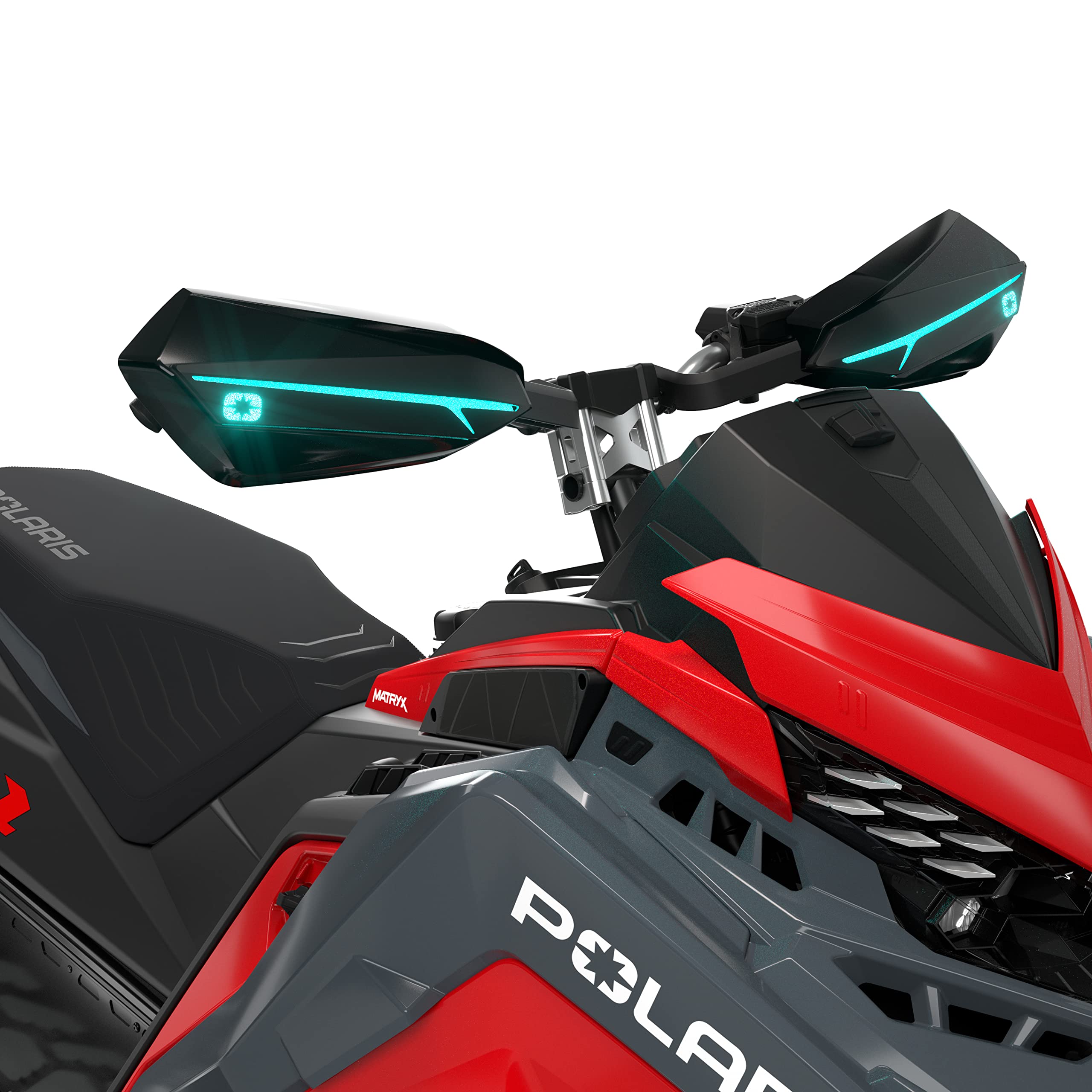 Polaris Snowmobile RGB Handguard Accent Lights - Waterproof LED Light Kit for Night Riding & Off-Road Adventures - Enhance Visibility & Style on Winter Trails