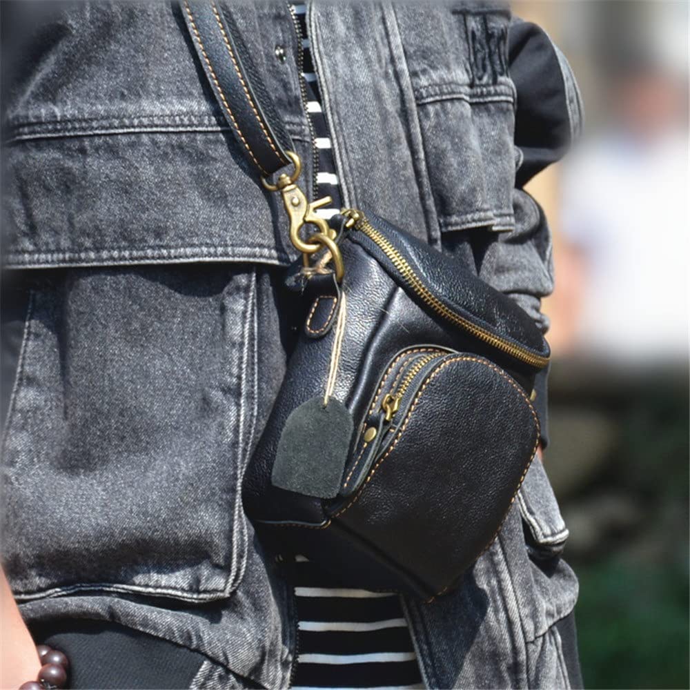 Vintage Men's Waist Bag - Retro Small Shoulder Messenger Bag for Men - Casual & Sporty Crossbody Bag (12 x 8 x 19cm) - Perfect for Gym, Travel & Everyday Use