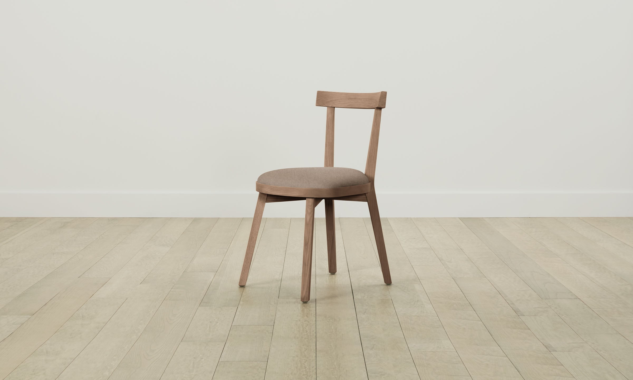 Allen Dining Chair - Italian Brushed Wool Upholstered Fox Fabric - Elegant Modern Dining Room Seating for Home & Restaurant Use