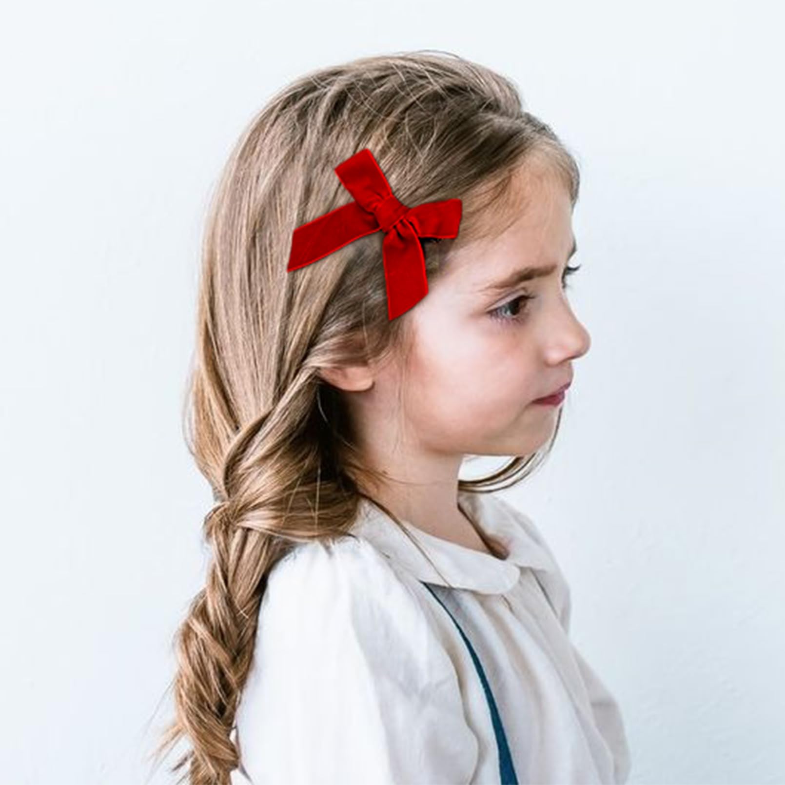 15-Piece DEEKA Hair Accessories Set for Toddler Girls - Hair Bows, Clips, Headband & Hair Ties (Red) - Perfect for School, Parties & Everyday Wear
