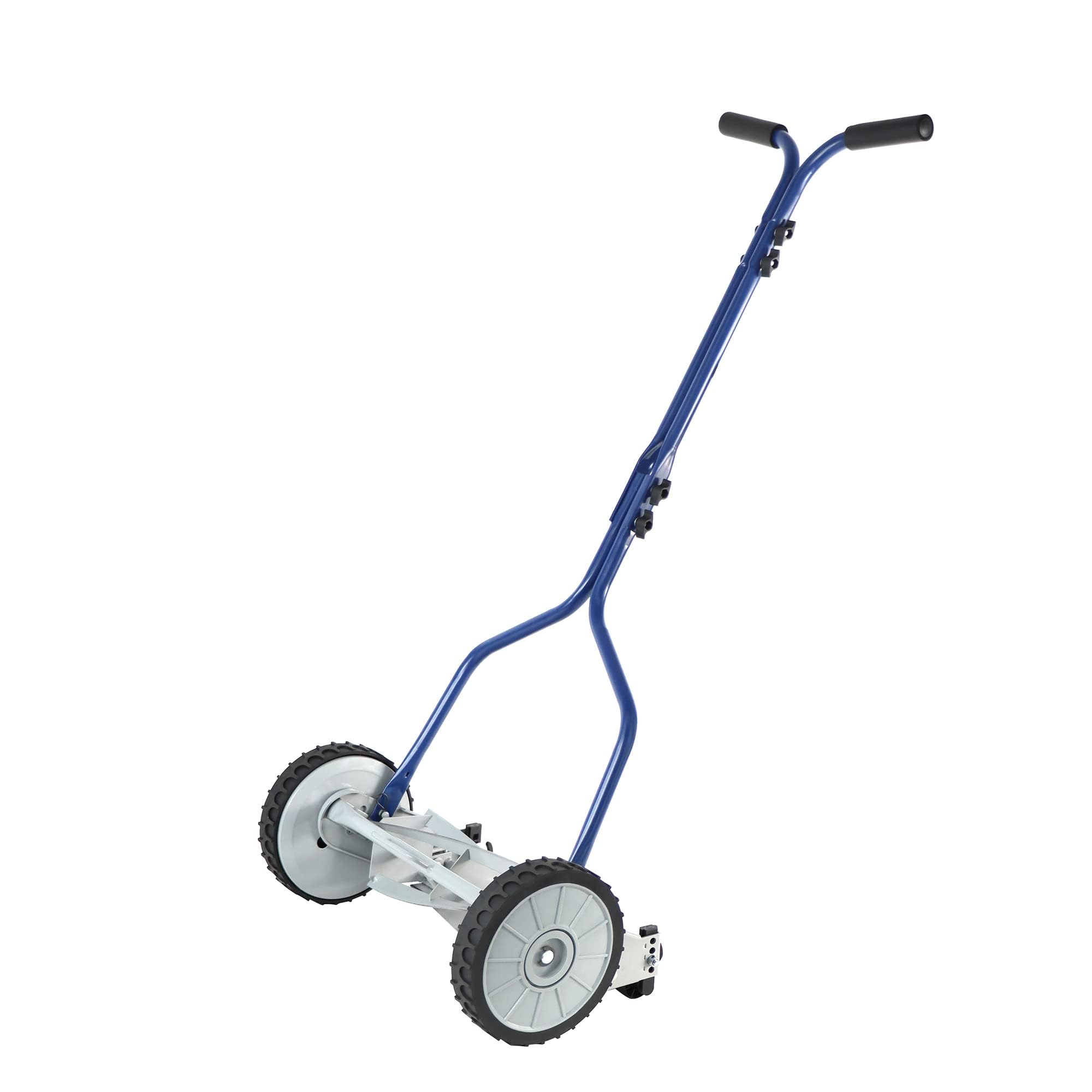 Amazon Basics 14-Inch 4-Blade Push Reel Lawn Mower - Lightweight Manual Grass Cutter for Small to Medium Yards, Eco-Friendly & Quiet Lawn Care Tool - Perfect for Home Gardens, Patios, and Backyards