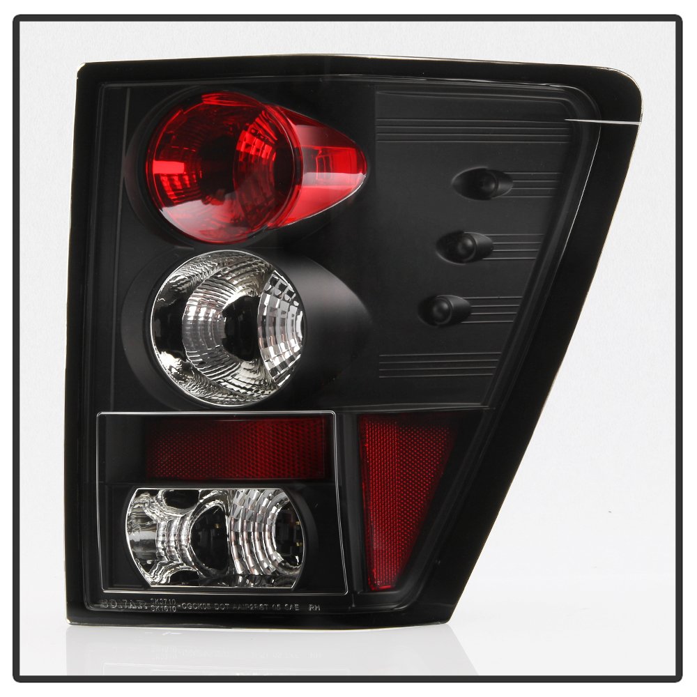 ACANII LED Tail Lights Replacement for 2005-2006 Jeep Grand Cherokee SRT - Black Sport Rear Brake Light Assembly Pair (Left+Right) - Enhanced Visibility & Style for Night Driving & Off-Road Adventures
