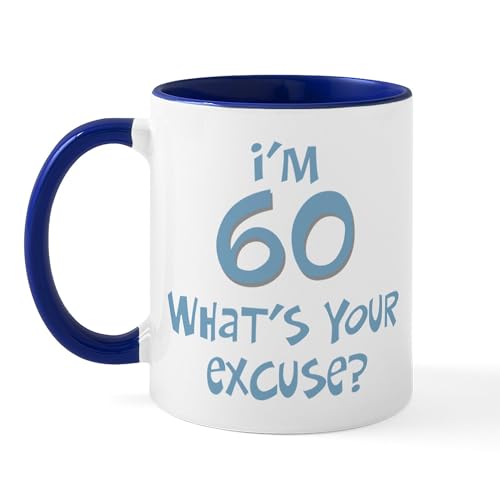 White/Navy Inside - 60Th Birthday Excuse Mug