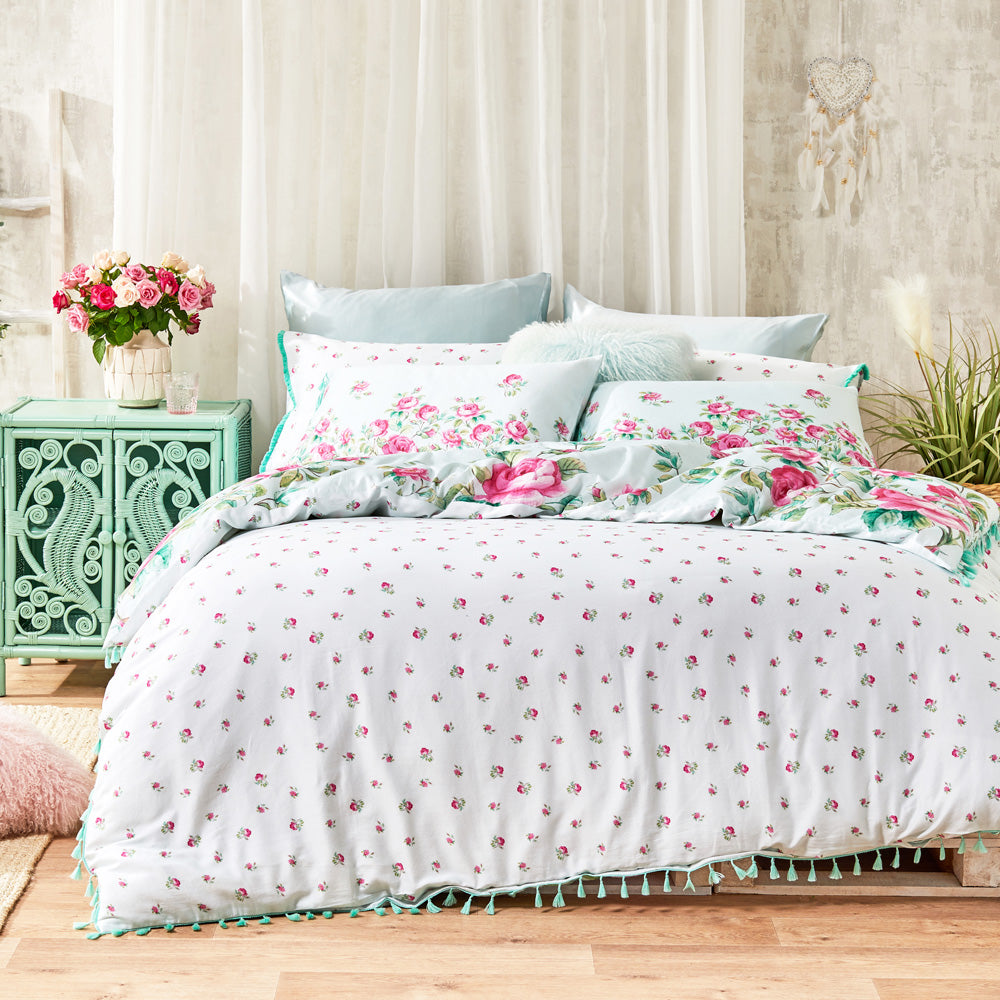 Stylish Pink Quilt Cover Set for King Size Bed - Soft & Luxurious Bedding for Master Bedroom Decor