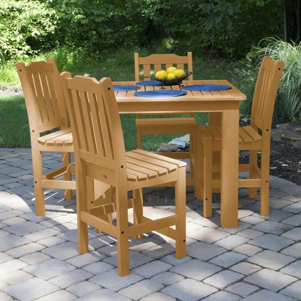 Lehigh 5-Piece Square Counter Height Outdoor Dining Set 42 x 42 - Perfect for Patio, Deck, Garden & Backyard Entertaining