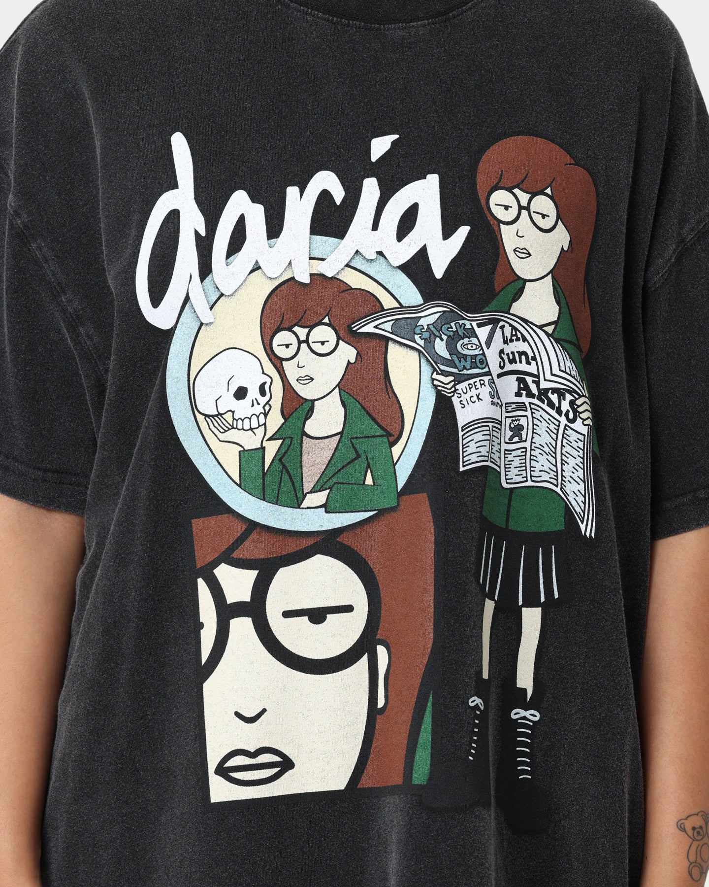 Premium Vintage T-Shirt by American Thrift & Daria Daria - Classic Black Retro Tee for Casual Wear, Street Style & Vintage Fashion Lovers