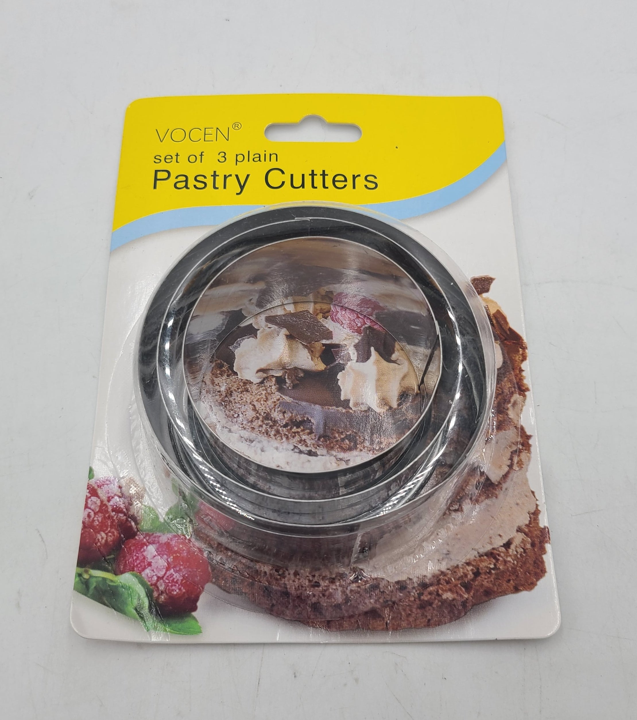 3-Piece Stainless Steel Pastry Cutters Set (2.5