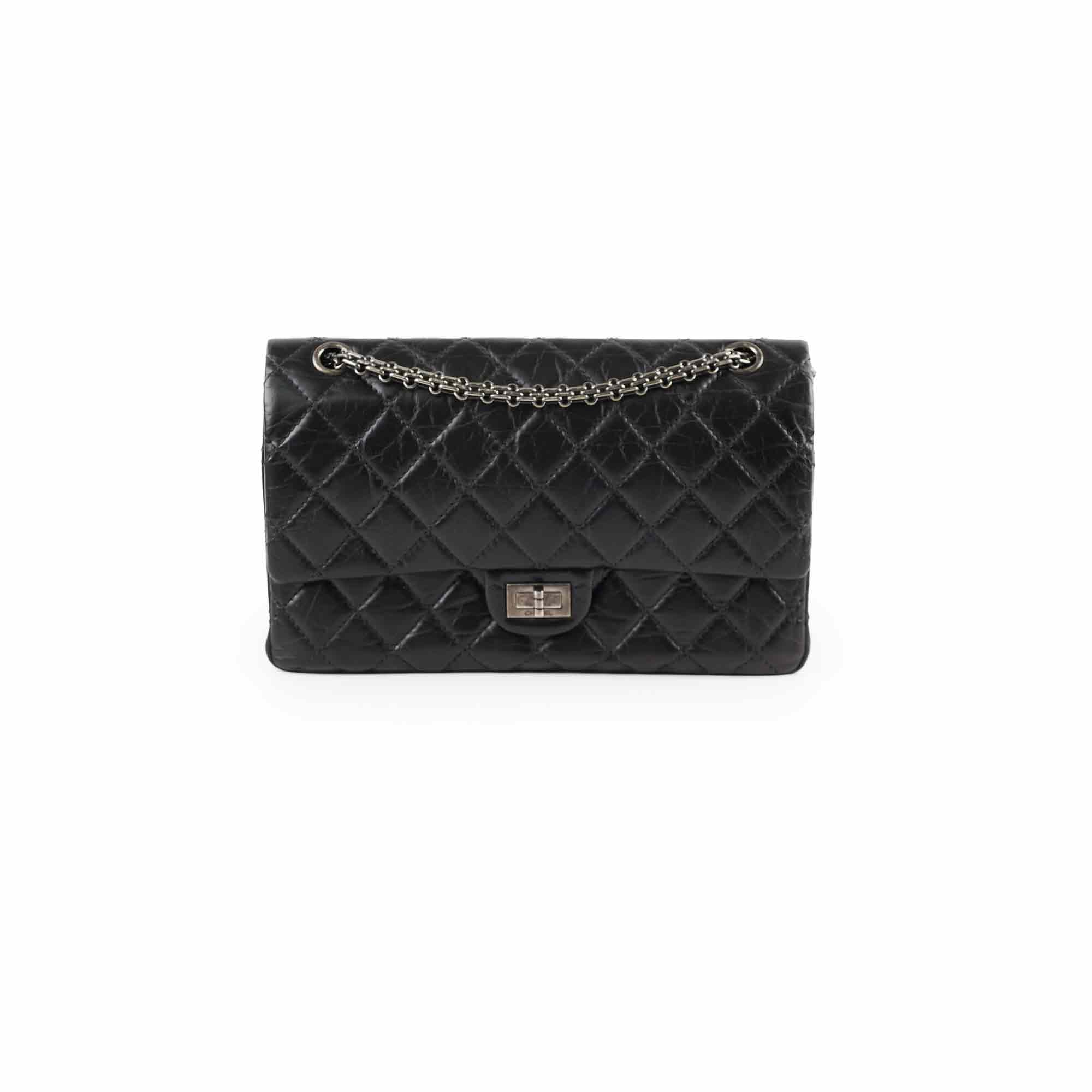 Chanel Reissue 226 Black Leather Handbag - Classic Flap Bag for Women | Luxury Designer Purse for Work, Evening & Special Occasions