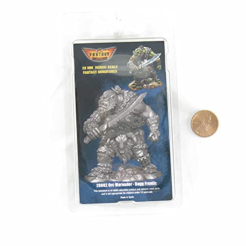 Orc Bagg Frantic Figure Kit - 28mm Heroic Scale Unpainted Miniature for Tabletop RPG & Wargaming - First Legion D&D, Warhammer, and Fantasy Battle Scenes