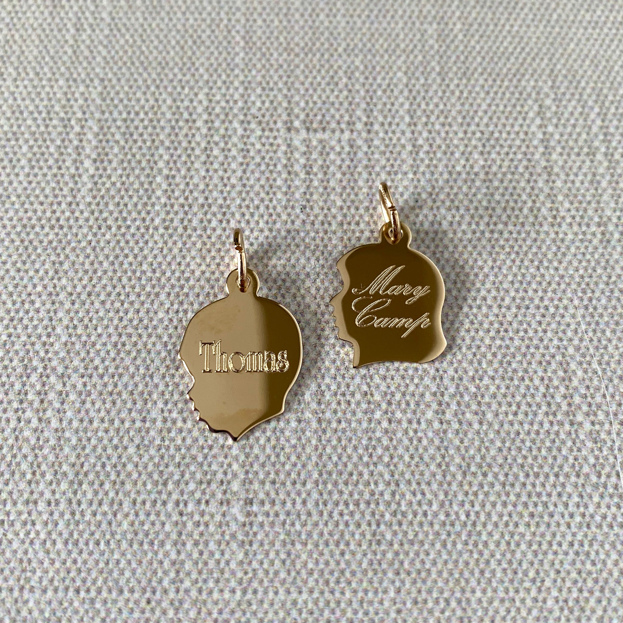 14K Yellow Gold Young Girl's Head Silhouette Charm Pendant Necklace - Elegant Jewelry Gift for Women, Girls, Teens - Perfect for Birthdays, Anniversaries & Special Occasions