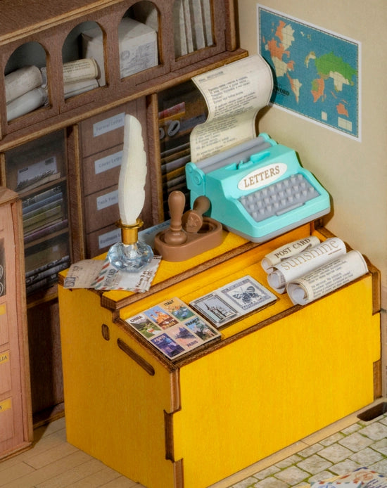 Century Post Office DIY Miniature House Kit - Creative Miniature Building Model for Adults, Collectors & Hobbyists - Perfect for Home Decoration, Gift Giving & Relaxation Therapy
