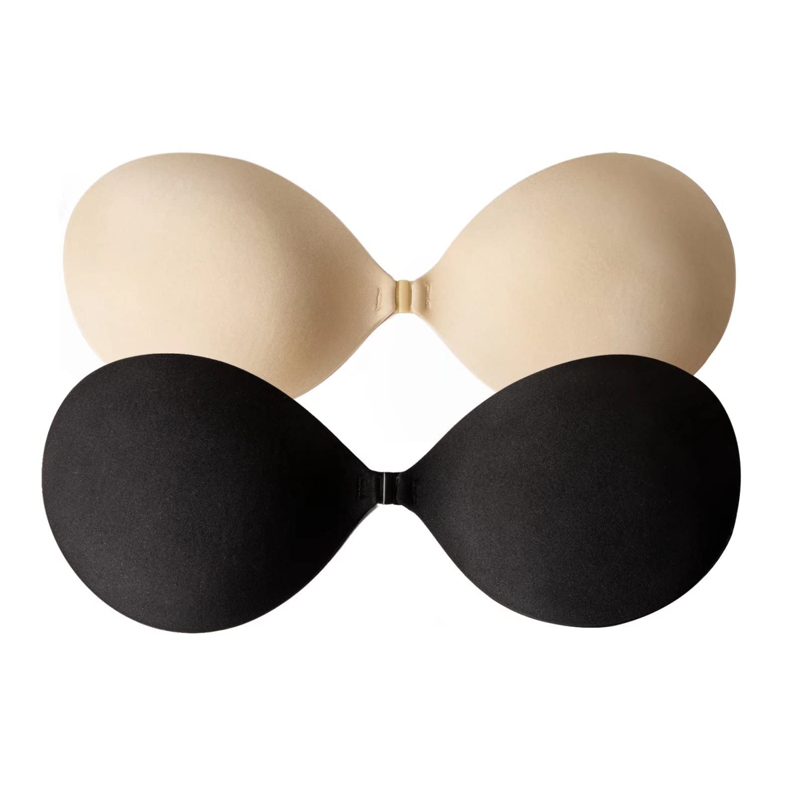 Sticky Bras for Women - Adhesive Push Up Strapless Bra - 2 Pairs Nipple Covers with Strong Hold - Perfect for Backless Dresses, Wedding Gowns & Summer Tops