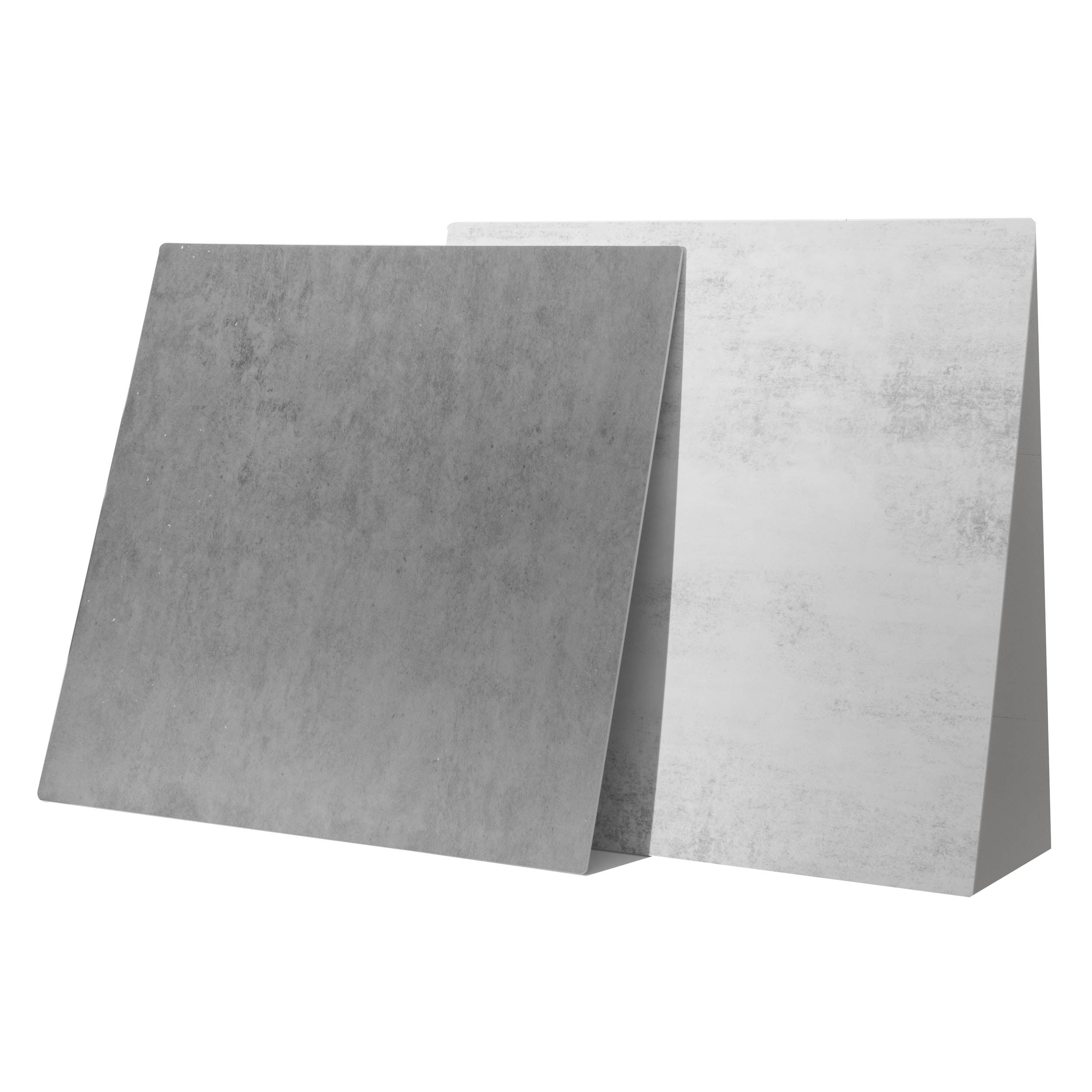 60x60cm Light & Dark Grey PVC Concrete Effect Wall Panels - Twin Pack for Modern Home & Office Decor
