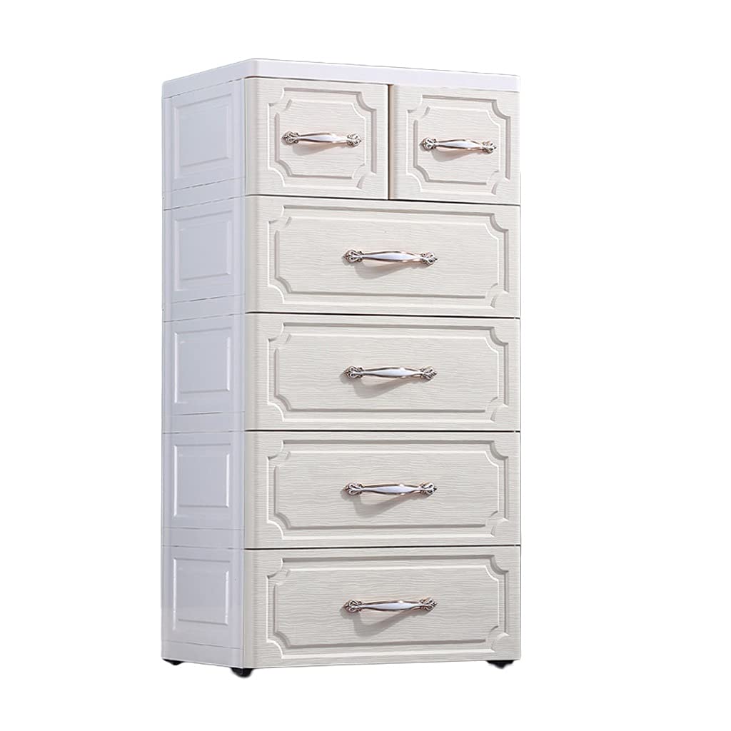 ZHAOSHUNLI 6-Tier Storage Cabinet - Cute Cartoon Kids Wardrobe & Household Organizer for Bedroom, Living Room, Kitchen - Beige Storage Shelf for Toys, Clothes & Home Essentials