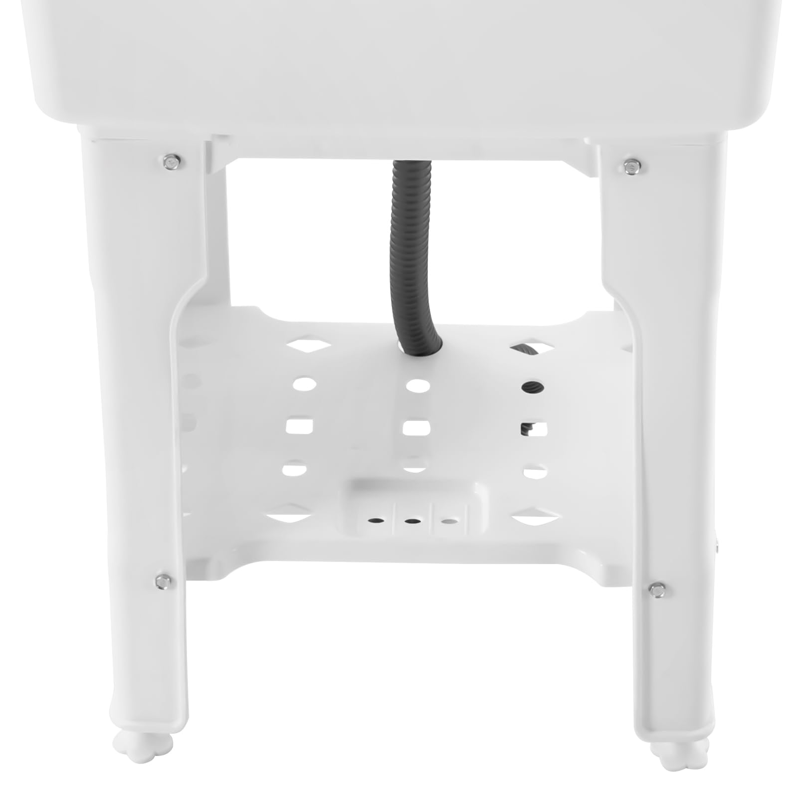 Large White Freestanding Utility Sink with Faucet & Removable Washboard - Spacious Laundry Tub for Laundry Room, Garage, Basement & Garden - Perfect for Washing Clothes, Cleaning Tools & Outdoor Use