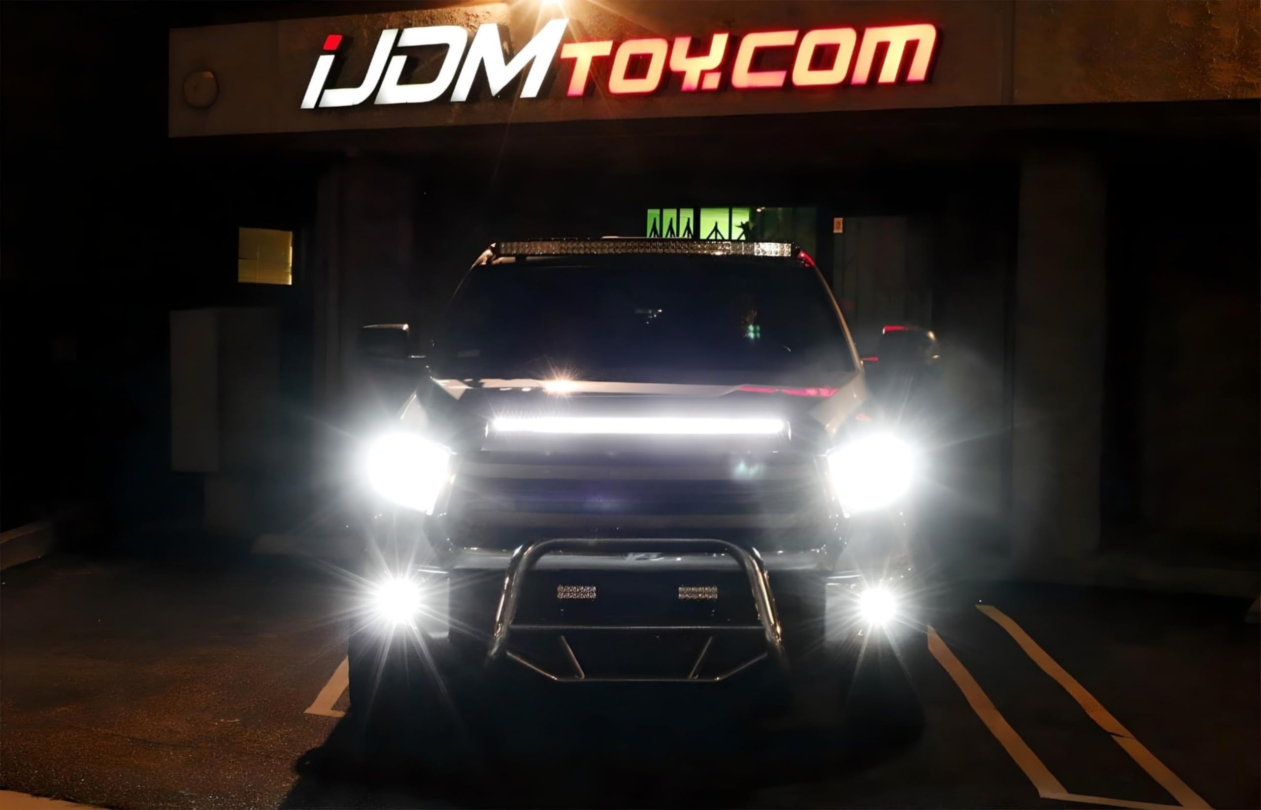 iJDMTOY White LED Pod Light Fog Lamp Kit for 2014-2021 Toyota Tundra - 2x 20W High Power LED Cubes with Foglight Bezel Covers, Mounting Brackets & Wiring Harness - Perfect for Off-Roading, Night Driving & Foggy Conditions