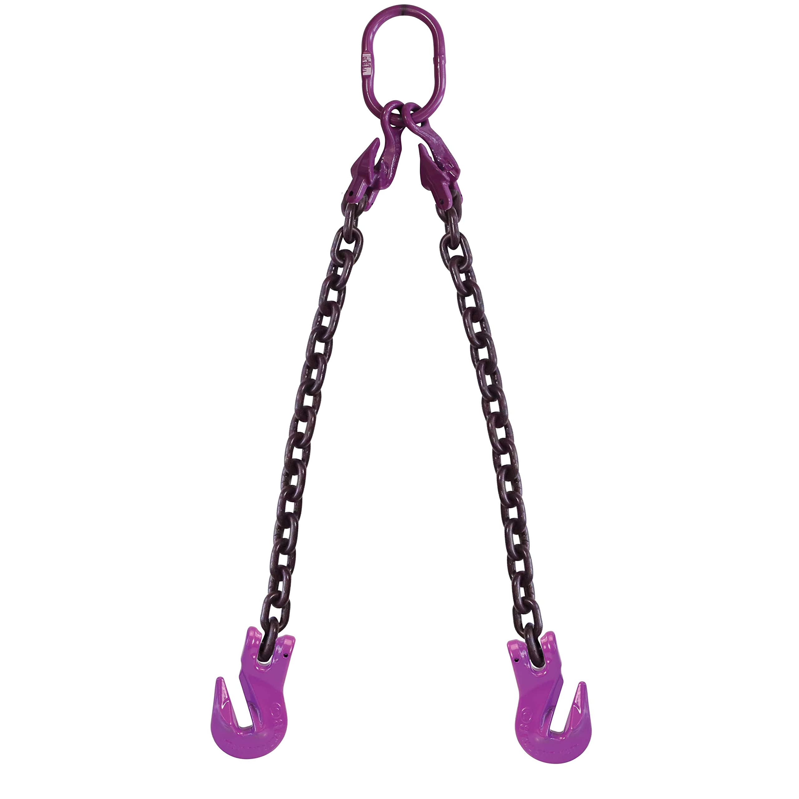 Grade 100 Alloy Steel Adjustable 2-Leg Chain Sling - 9/32