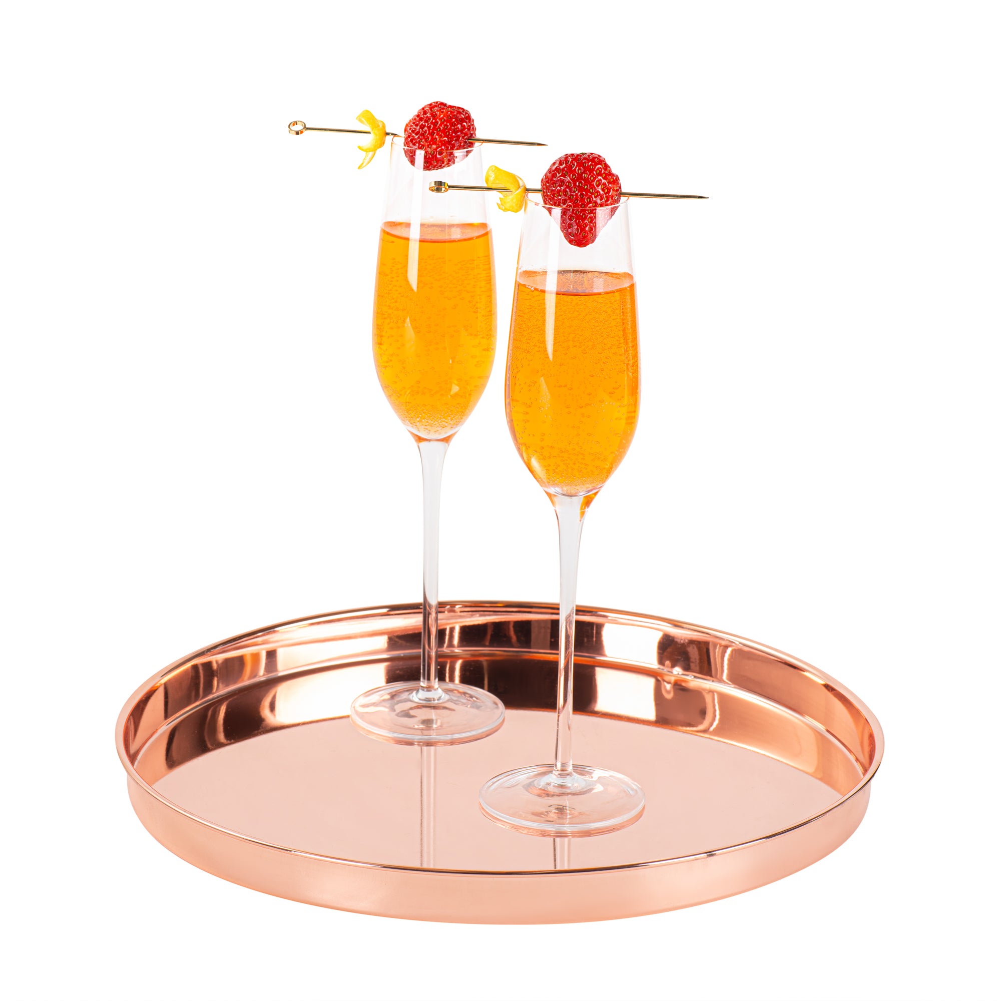 Bar Lux Copper Plated Stainless Steel Serving Tray - 12.5