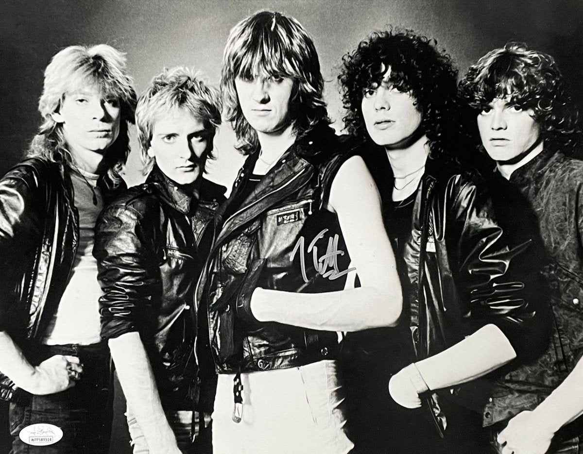 Joe Elliott Autographed 11x14 Def Leppard Black & White Photo with JSA COA - Perfect for Rock Music Fans, Collectors & Home Decor