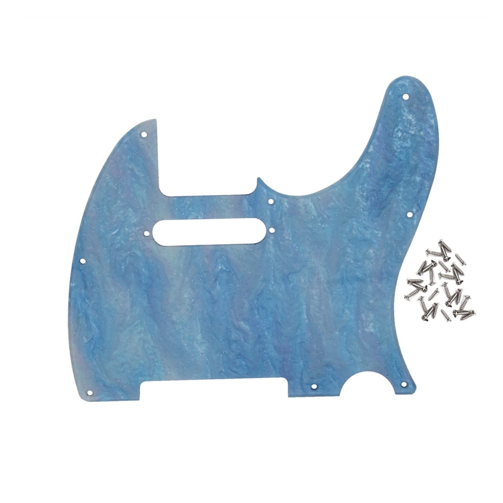 1PC Acrylic Shell Color Guitar Pickguard with Screws for TL Electric Guitar - Replacement Pick Guard (Blue Shell) | Perfect for DIY Guitar Upgrades & Customization